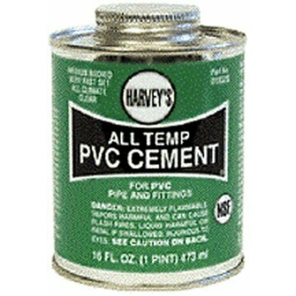 Harvey PVC CEMENT ALL WEATHER 16OZ CLEAR 018320-12